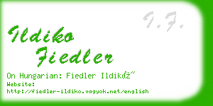 ildiko fiedler business card